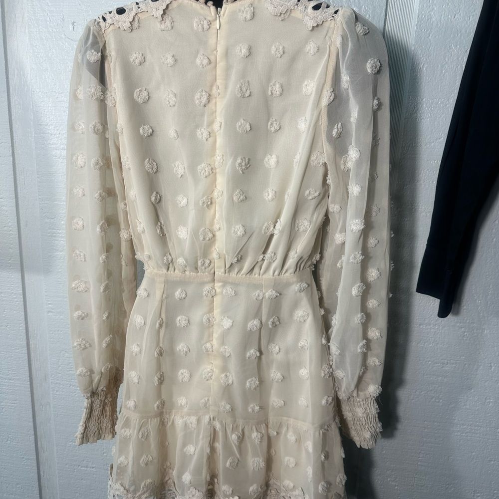 Lulus Beige Long Sleeve Dress Size XXS EUC - Picture 6 of 9